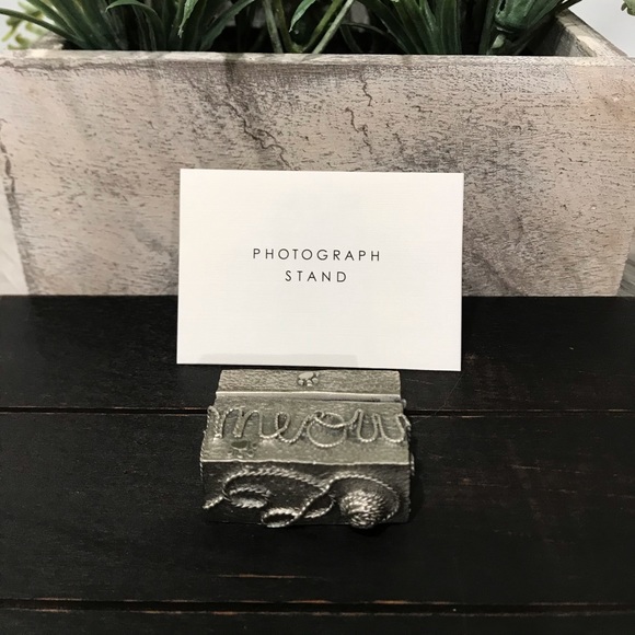🆕VILMAIN PEWTER - MEOW PHOTO STAND - Picture 2 of 7